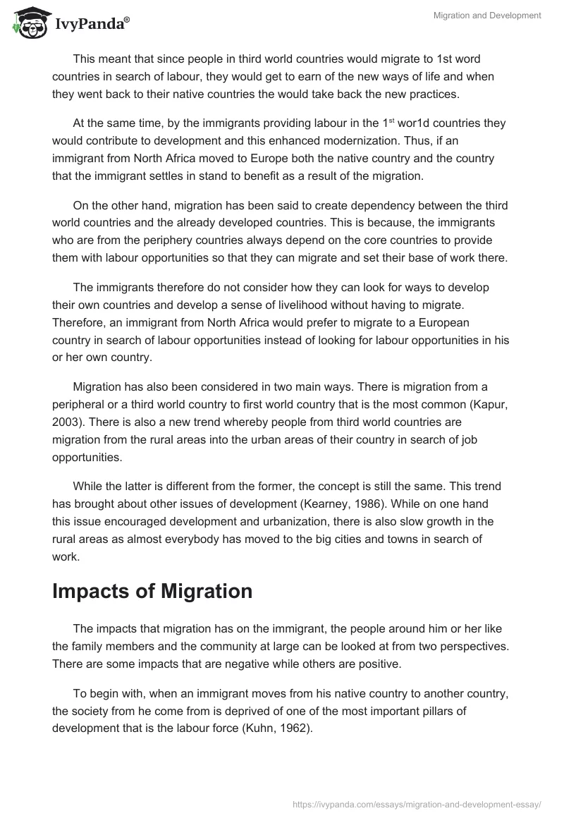 Migration and Development. Page 2