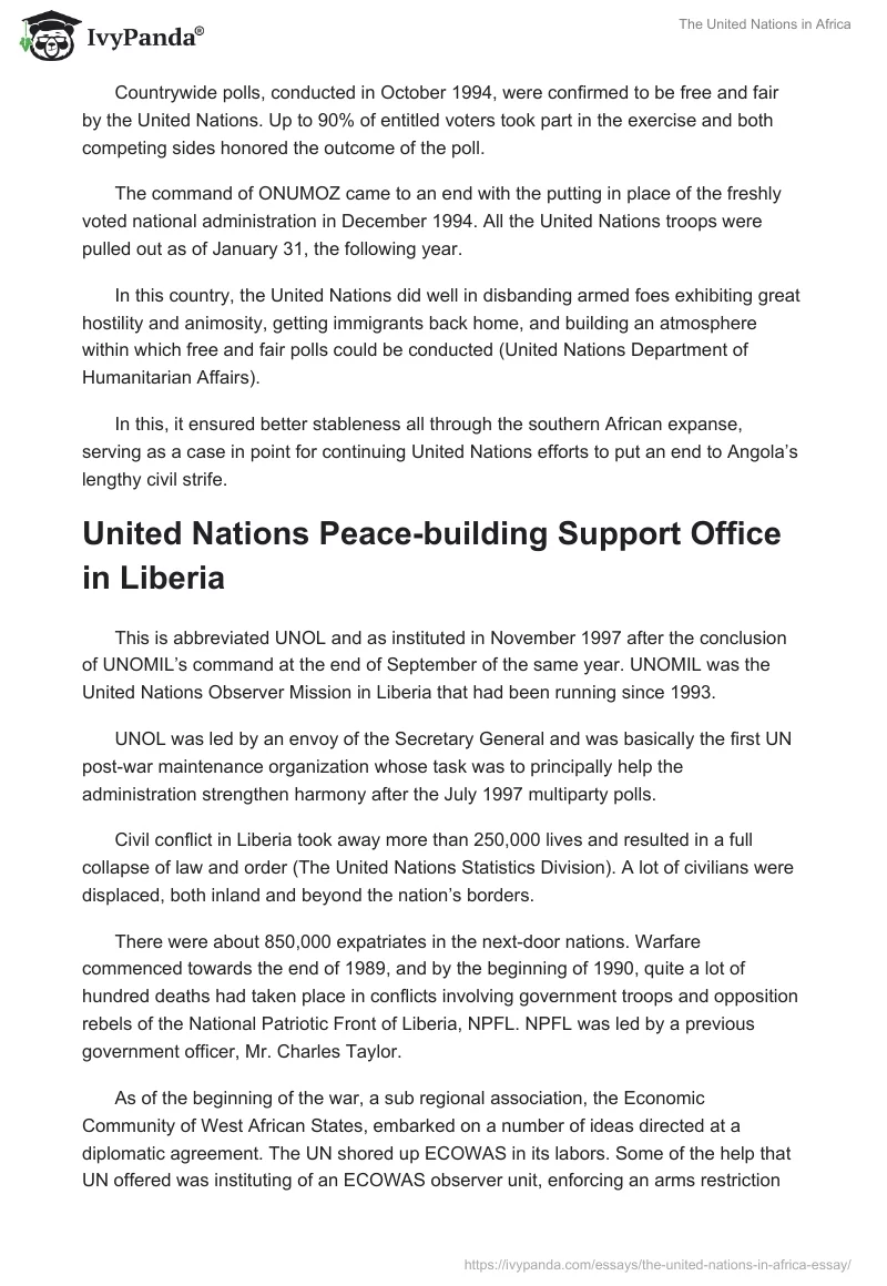 The United Nations in Africa. Page 4
