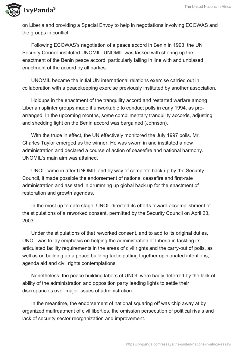 The United Nations in Africa. Page 5