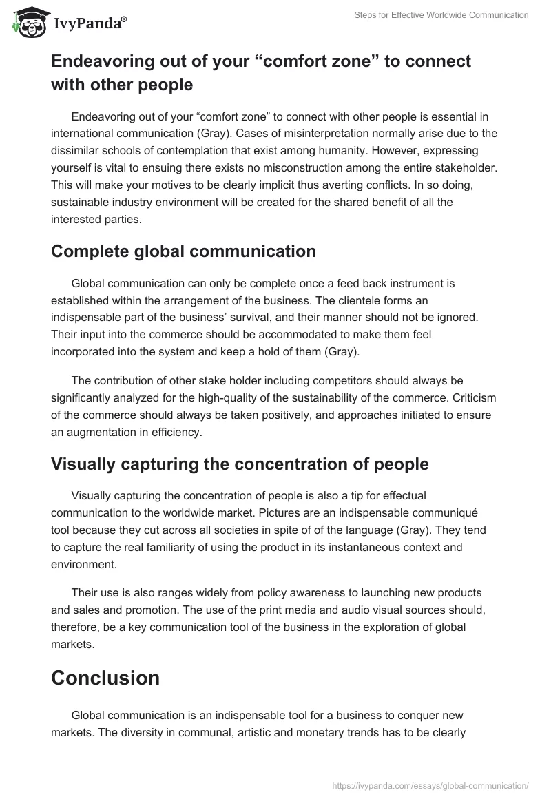 Steps for Effective Worldwide Communication. Page 2