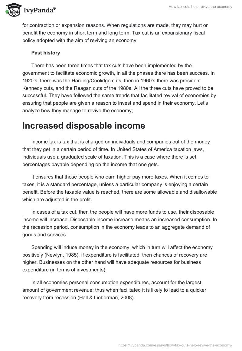 How tax cuts help revive the economy. Page 2