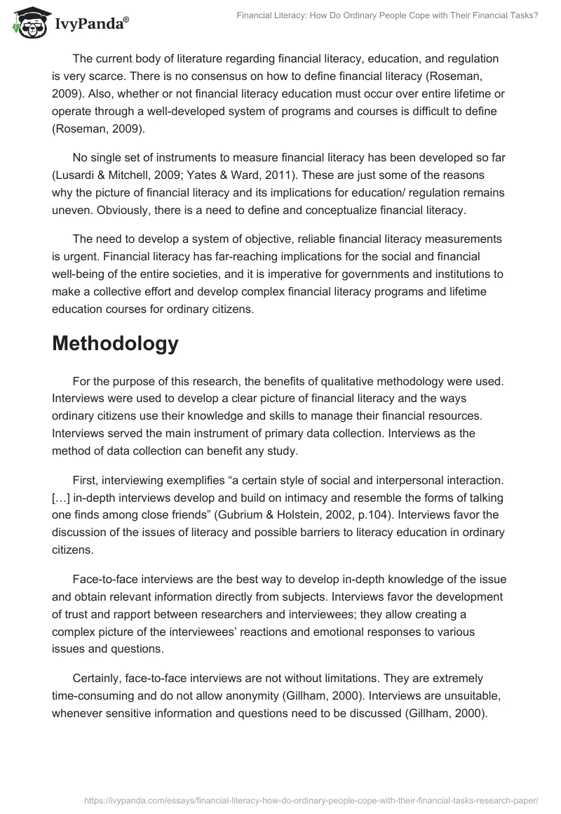 Financial Literacy: How Do Ordinary People Cope with Their Financial Tasks?. Page 4