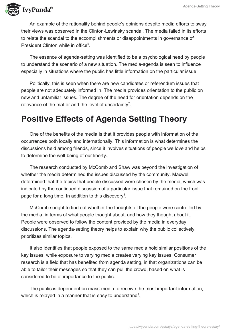Agenda-Setting Theory. Page 3