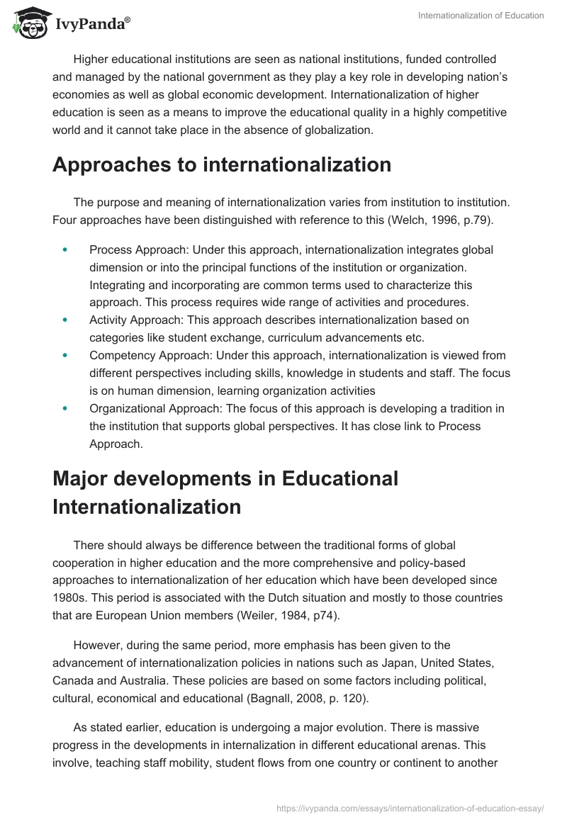 Internationalization of Education. Page 2