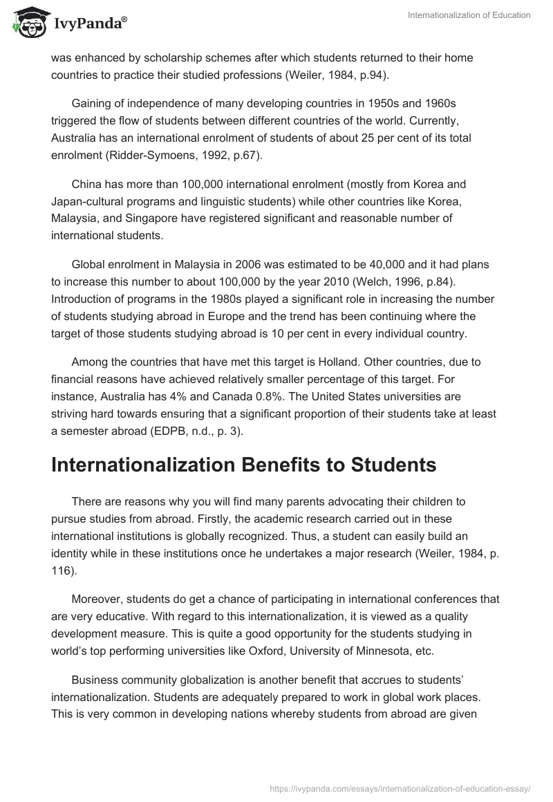 Internationalization of Education. Page 4