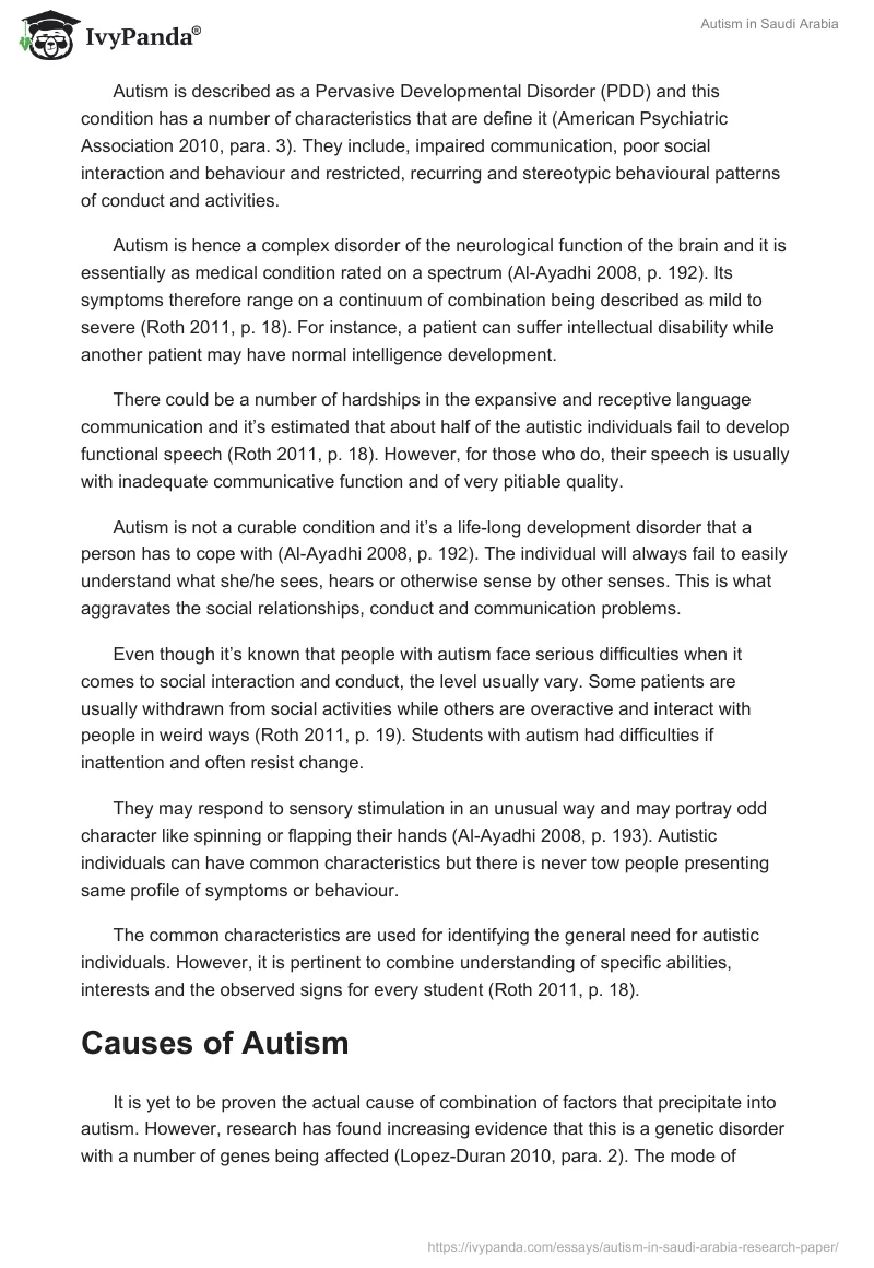 Autism in Saudi Arabia. Page 2