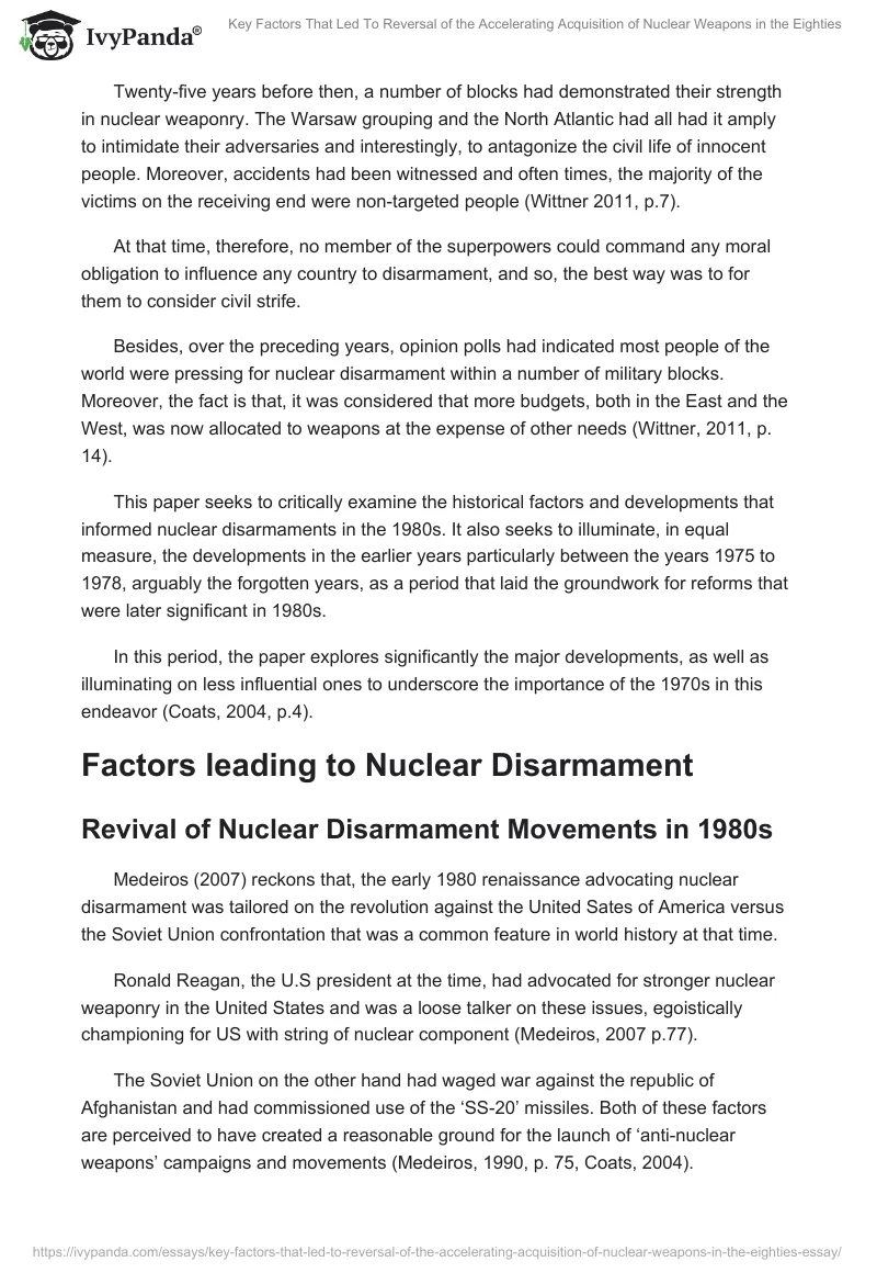 Key Factors That Led To Reversal of the Accelerating Acquisition of Nuclear Weapons in the Eighties. Page 2