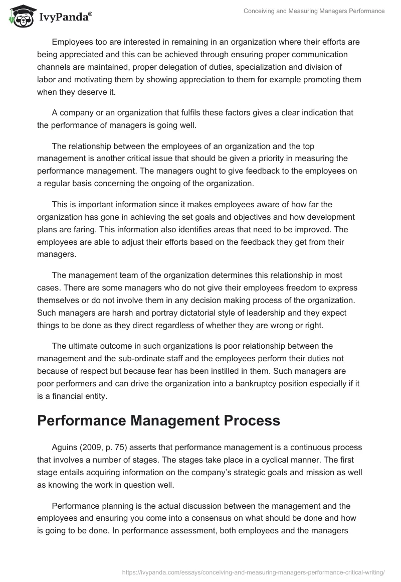 Conceiving and Measuring Managers Performance. Page 3