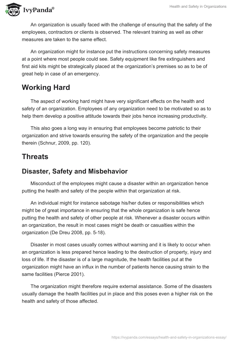 Health and Safety in Organizations. Page 5