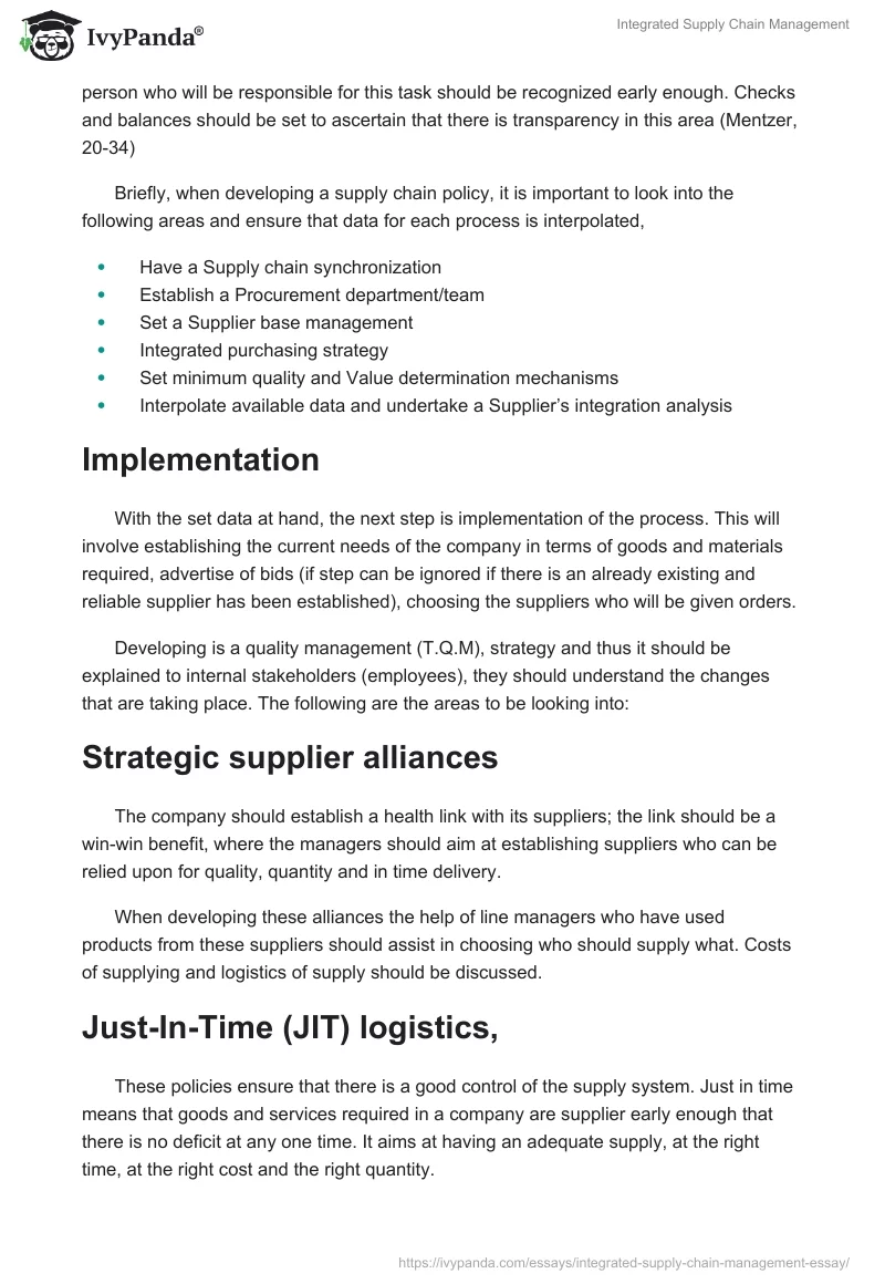 Integrated Supply Chain Management. Page 3