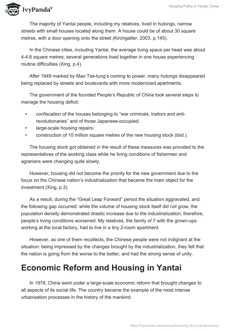 Housing Policy in Yantai, China. Page 3