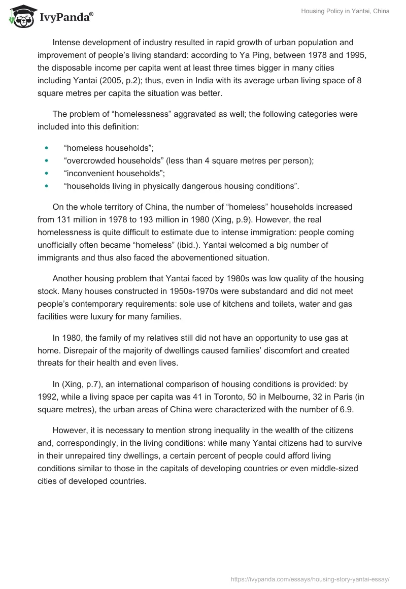 Housing Policy in Yantai, China. Page 4