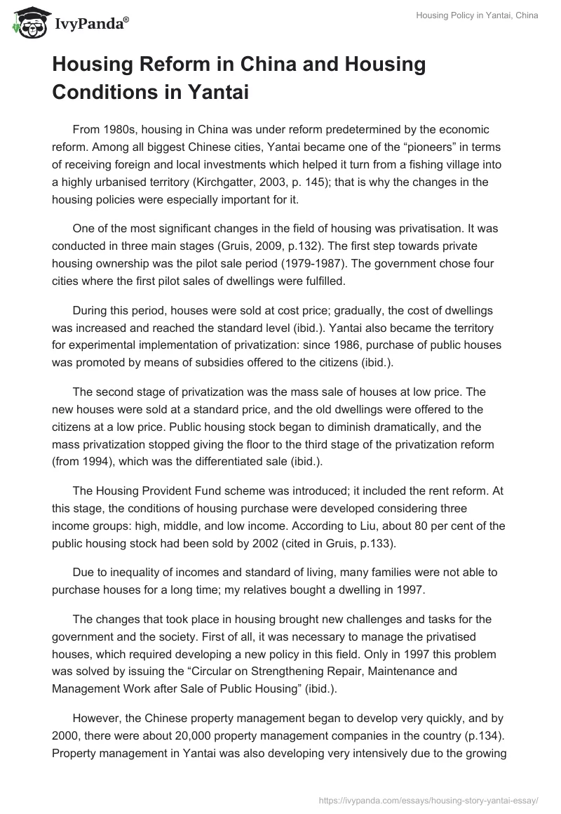 Housing Policy in Yantai, China. Page 5