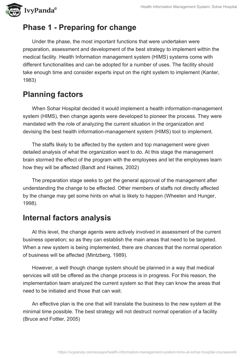 Health Information Management System: Sohar Hospital. Page 4