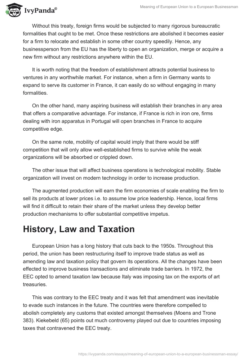 Meaning of European Union to a European Businessman. Page 3