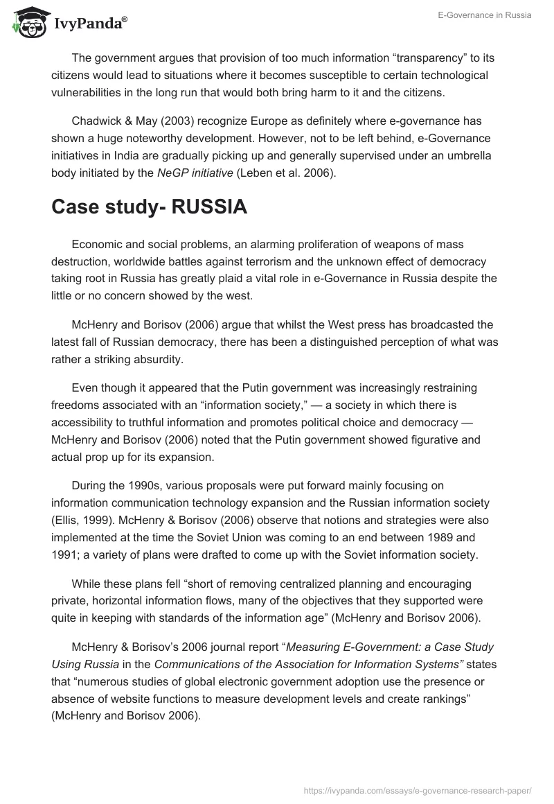 E-Governance in Russia. Page 5