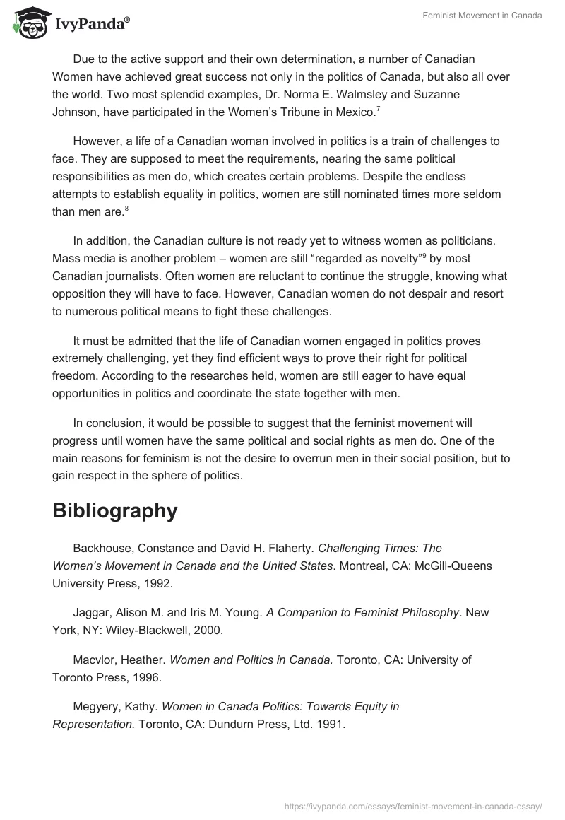 Feminist Movement in Canada. Page 2