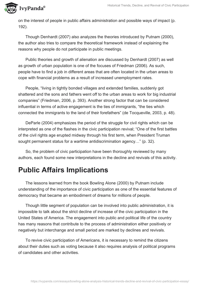 Historical Trends, Decline, and Revival of Civic Participation. Page 3