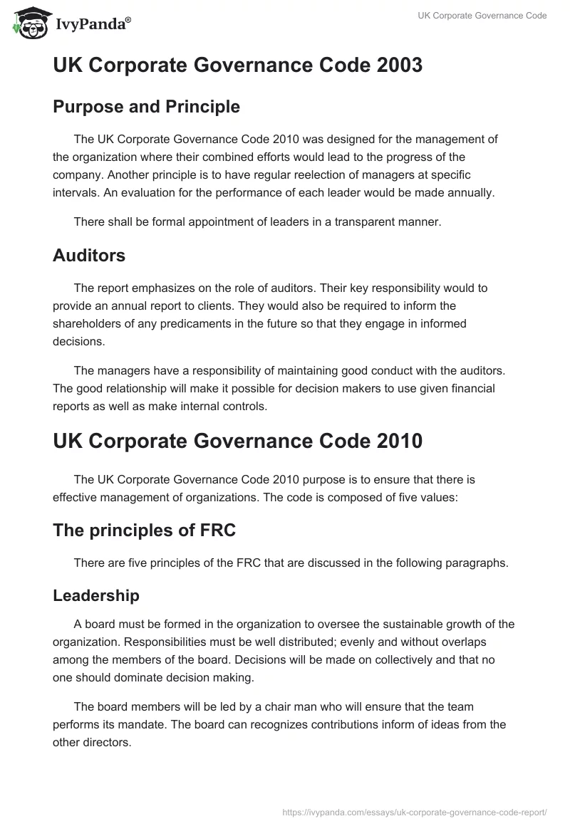 UK Corporate Governance Code. Page 5