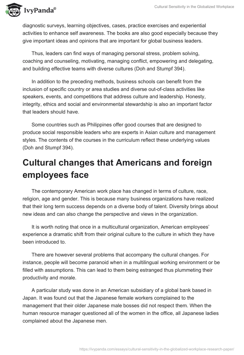 Cultural Sensitivity in the Globalized Workplace. Page 5
