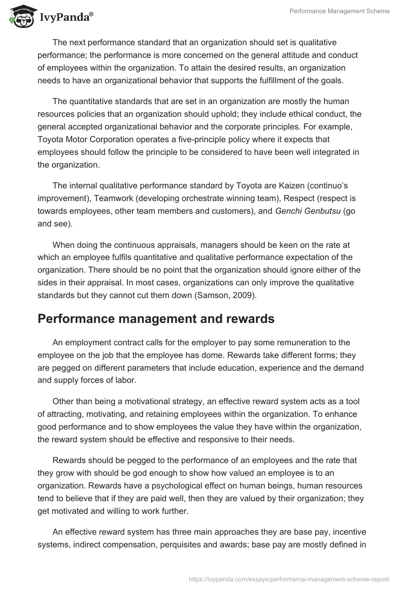 Performance Management Scheme. Page 4