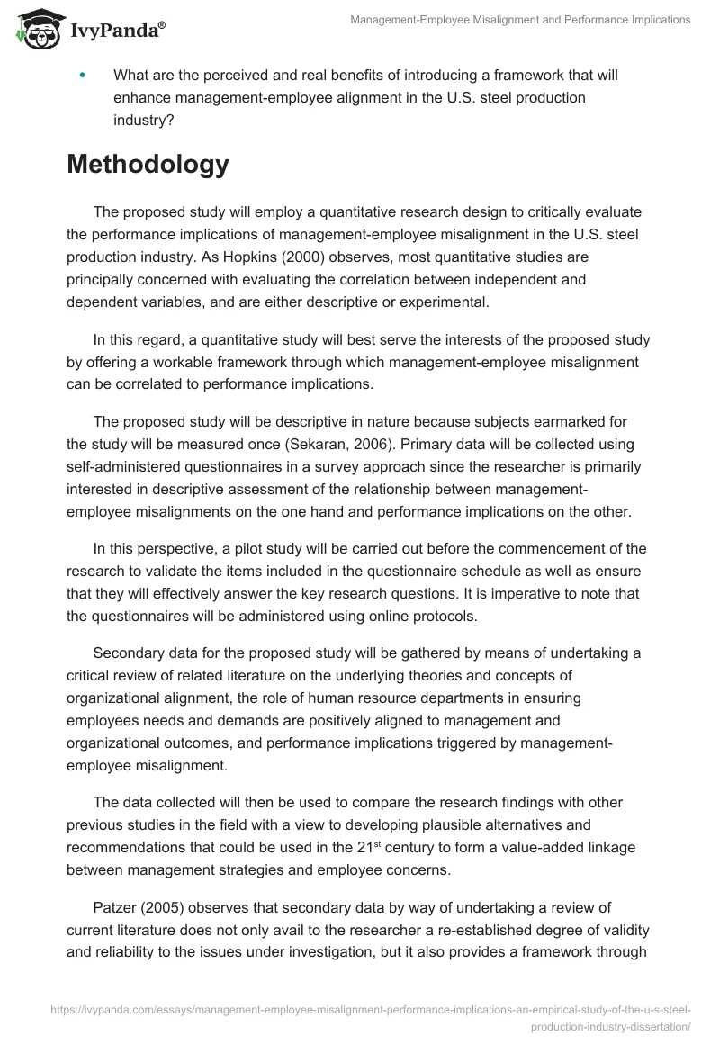 Management-Employee Misalignment and Performance Implications. Page 2