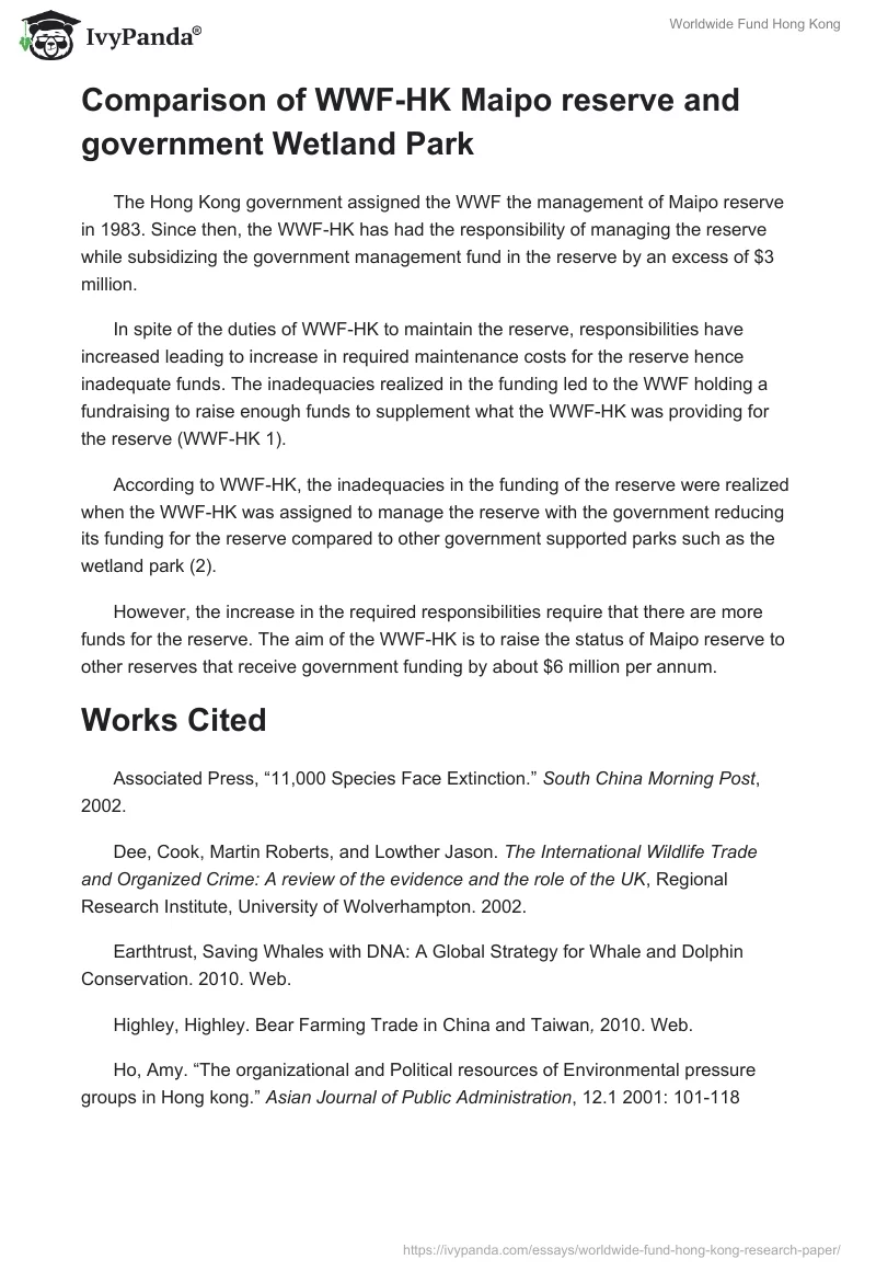Worldwide Fund Hong Kong. Page 4