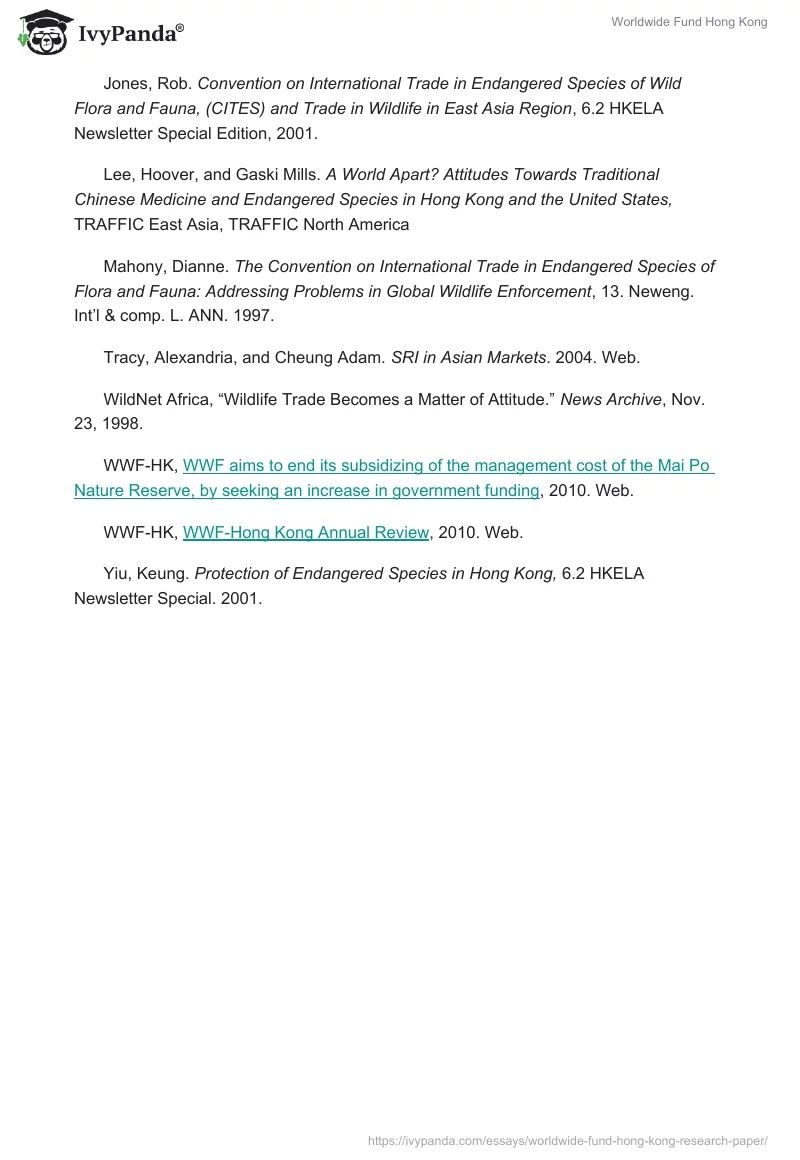 Worldwide Fund Hong Kong. Page 5