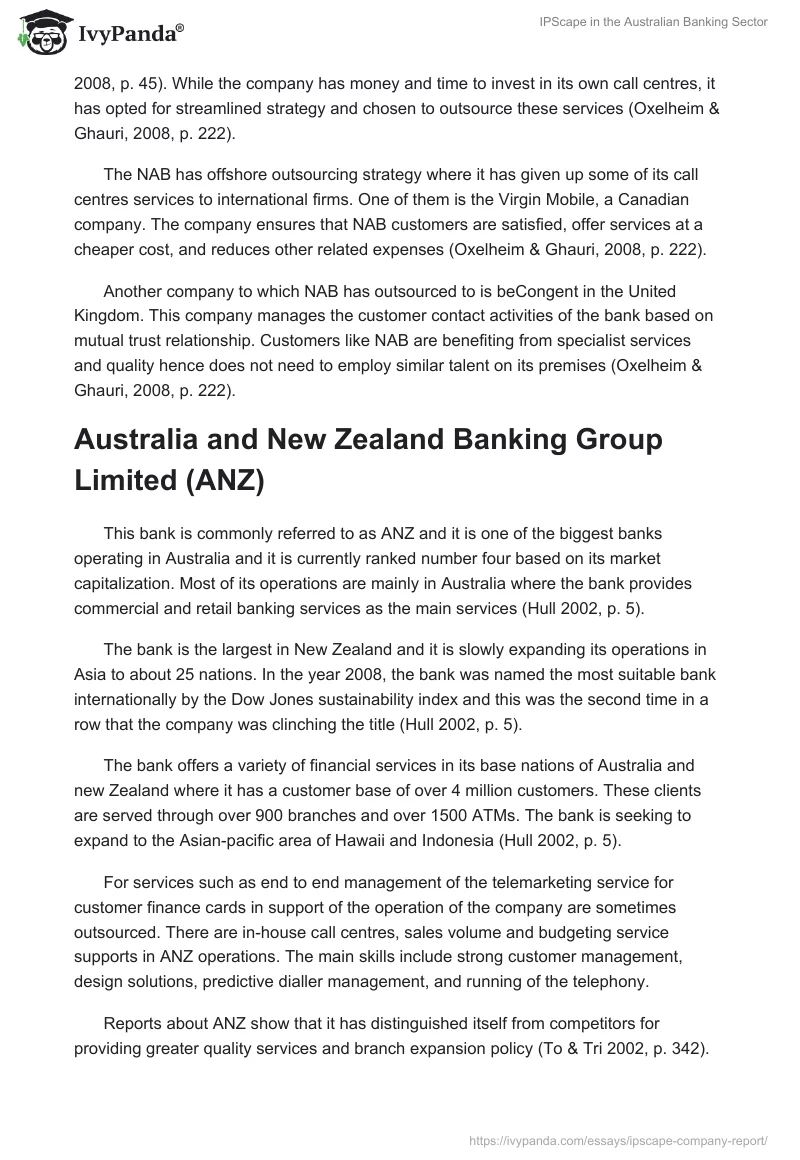 IPScape in the Australian Banking Sector. Page 2