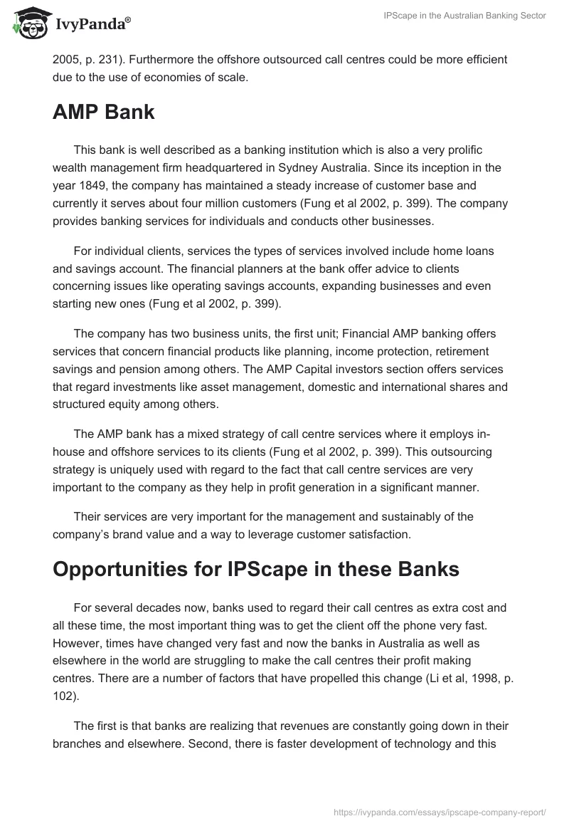 IPScape in the Australian Banking Sector. Page 4