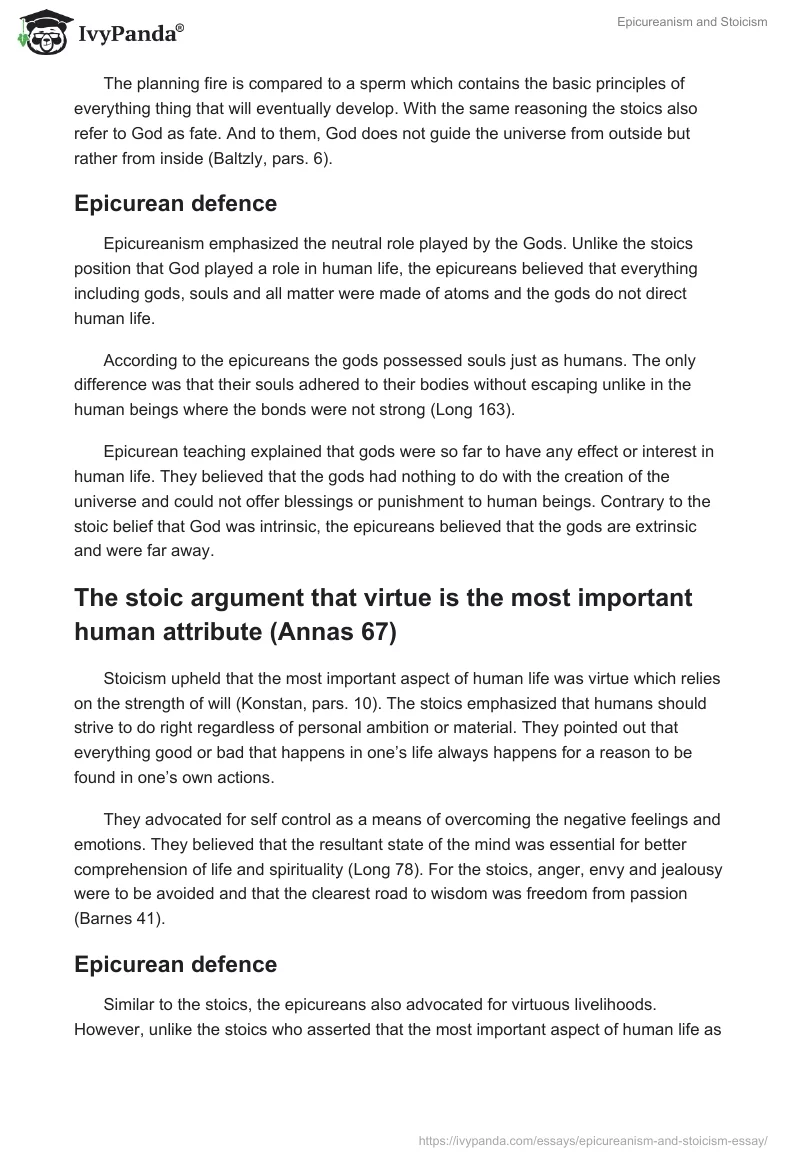 Epicureanism and Stoicism. Page 4