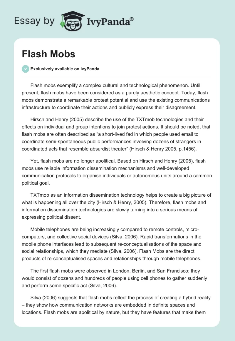 Flash Mobs. Page 1