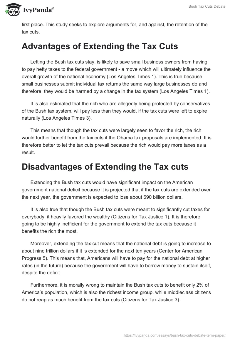 Bush Tax Cuts Debate. Page 2