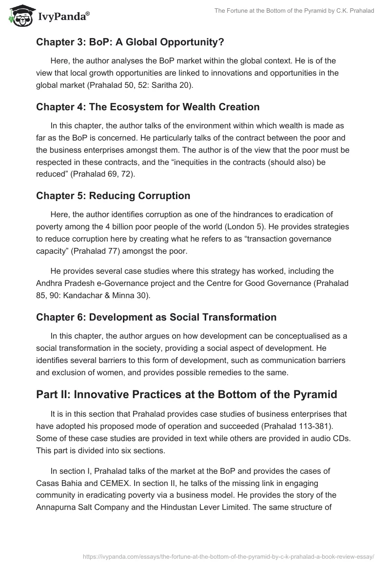 "The Fortune at the Bottom of the Pyramid" by C.K. Prahalad. Page 5