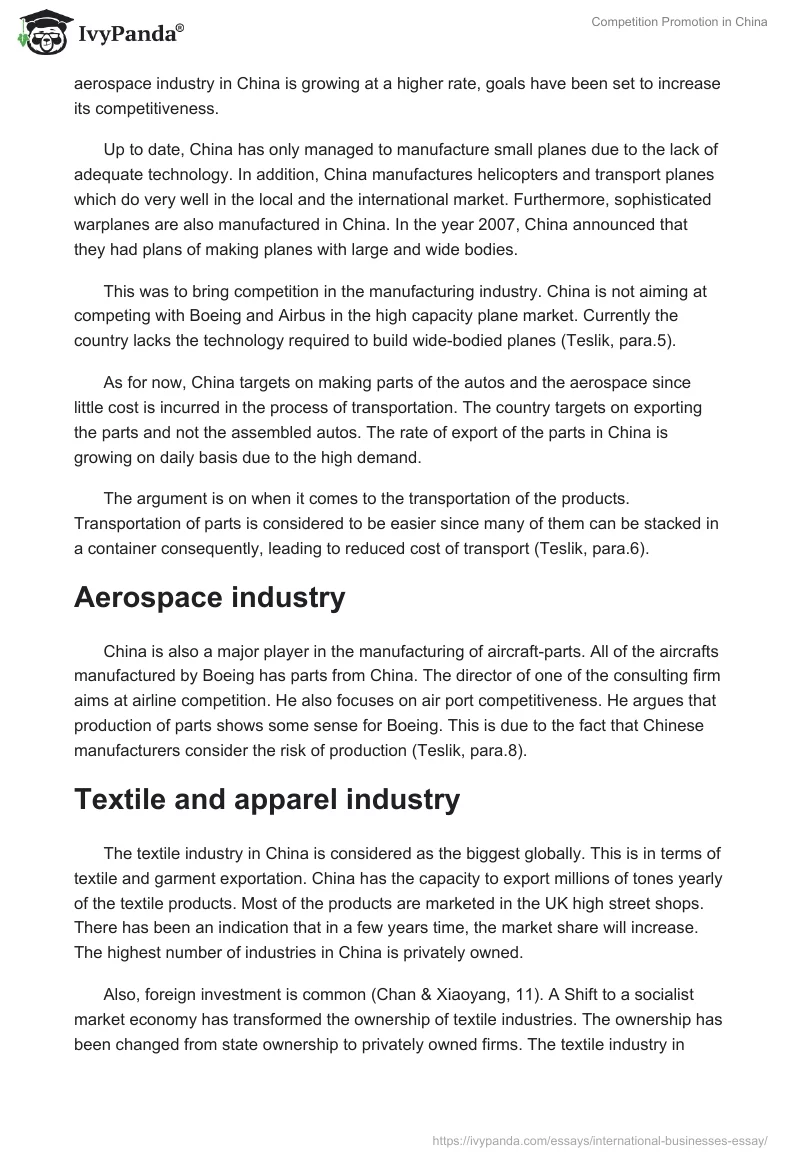 Competition Promotion in China. Page 4