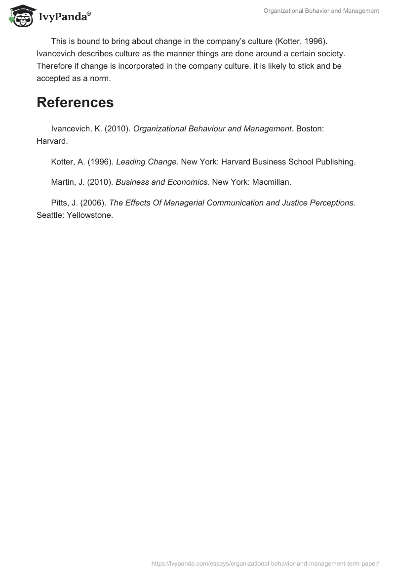 Organizational Behavior and Management. Page 5