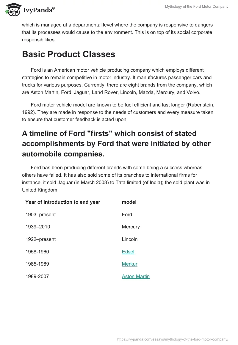 Mythology of the Ford Motor Company. Page 5