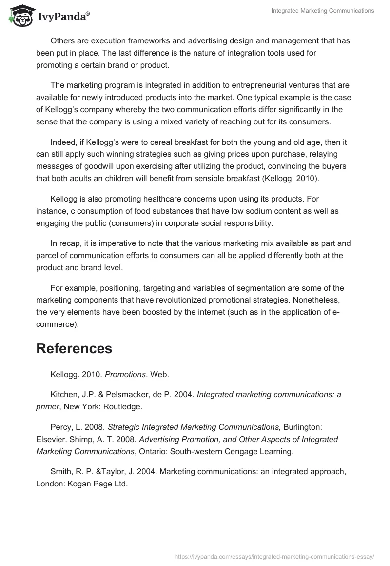 Integrated Marketing Communications. Page 2