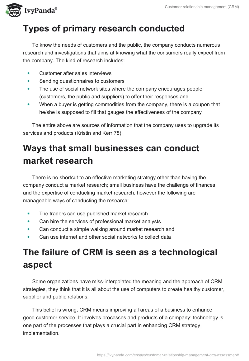 Customer relationship management (CRM). Page 2