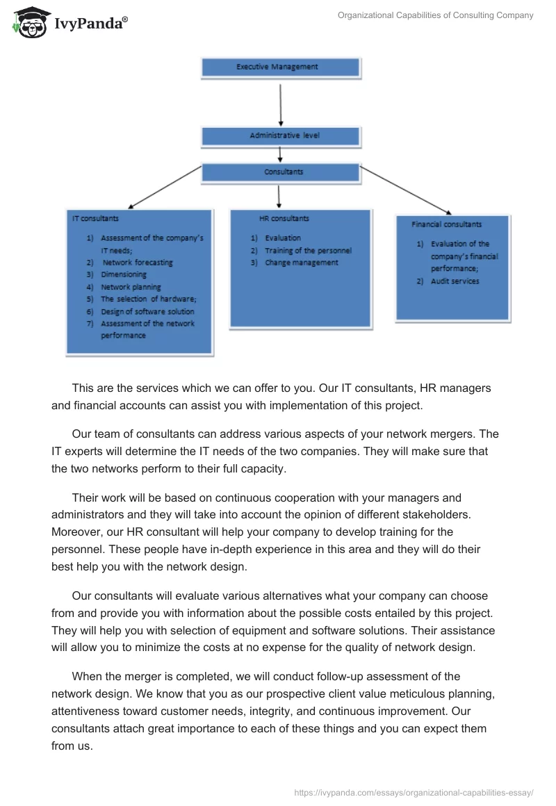 Organizational Capabilities of Consulting Company. Page 2