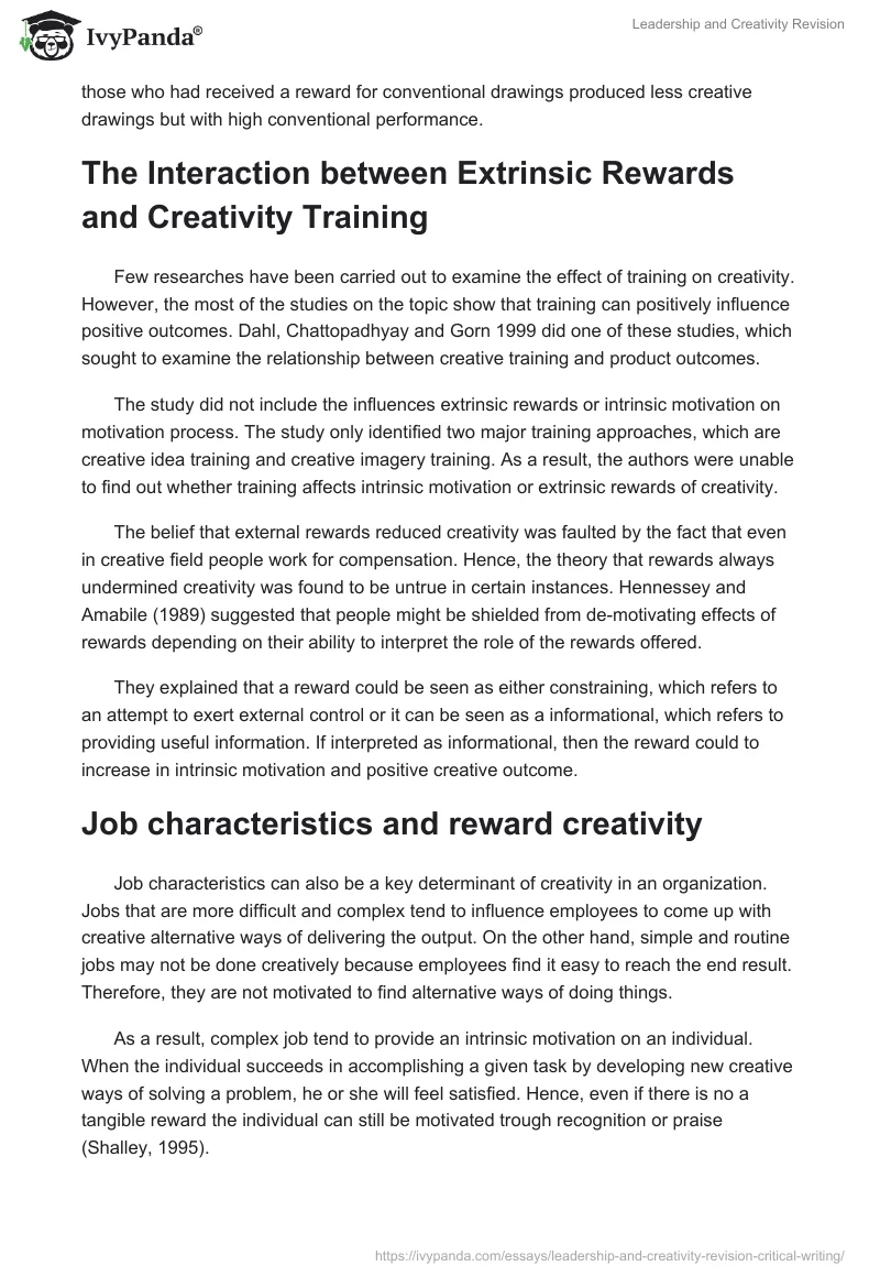 Leadership and Creativity Revision. Page 4