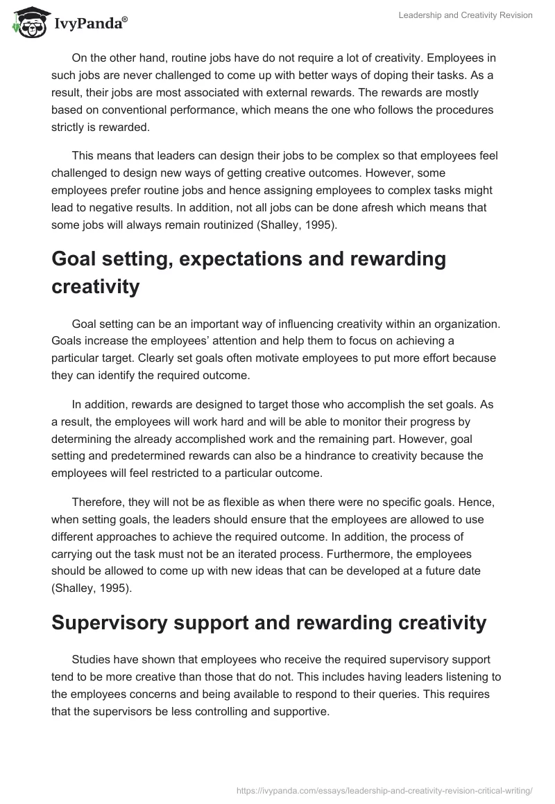 Leadership and Creativity Revision. Page 5