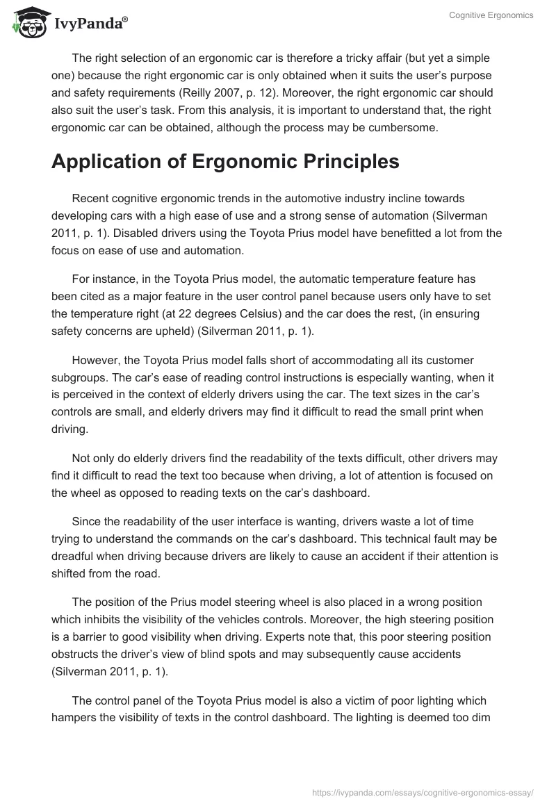 Cognitive Ergonomics. Page 4
