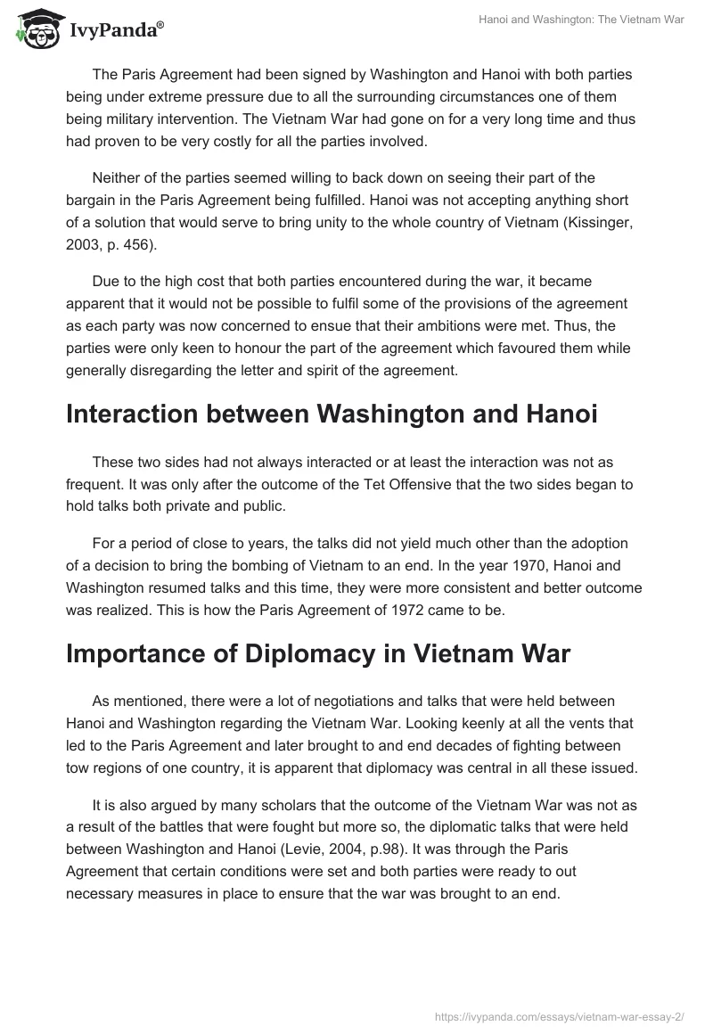 Hanoi and Washington: The Vietnam War. Page 3
