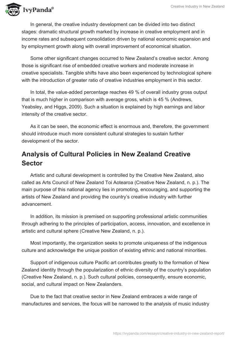 Creative Industry in New Zealand. Page 4
