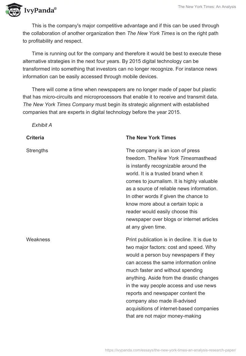 The New York Times: An Analysis. Page 5