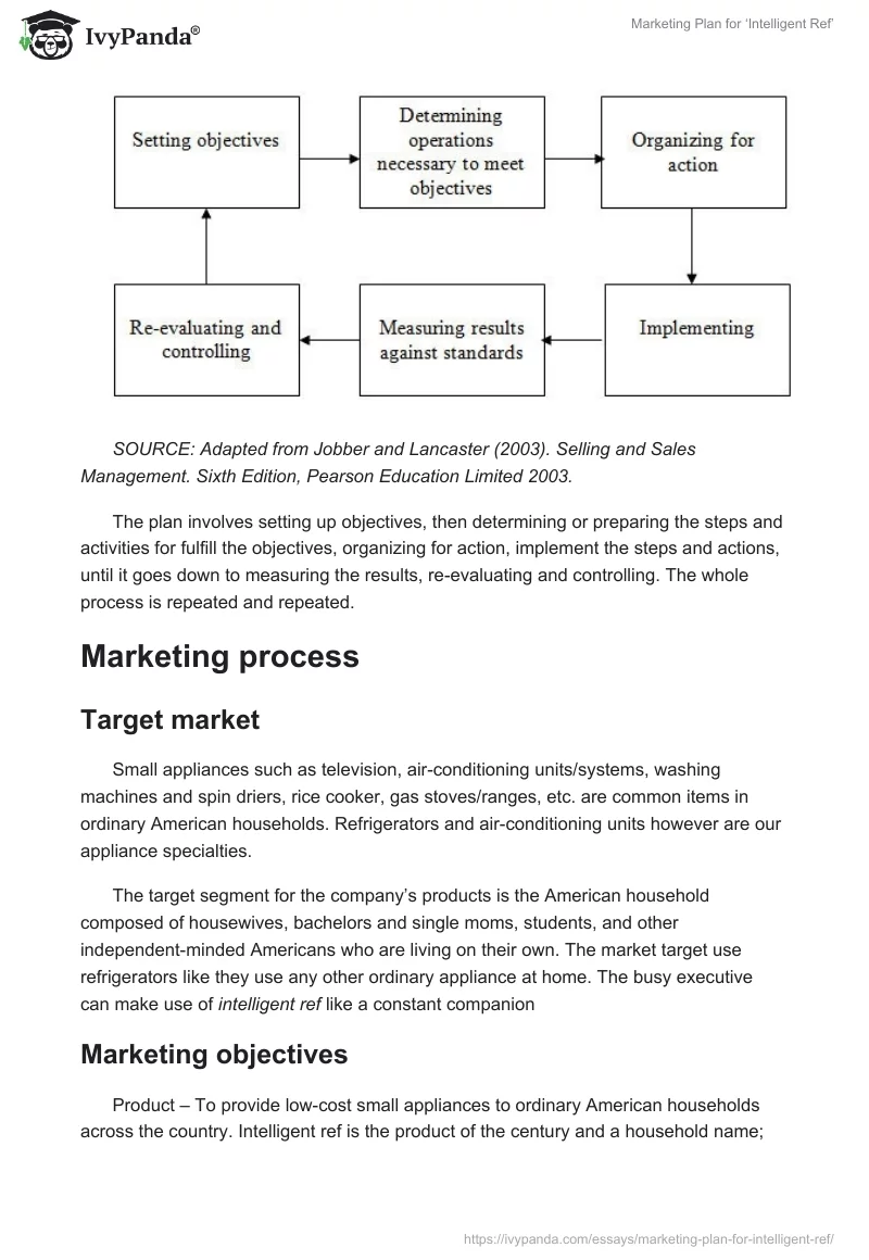 Marketing Plan for ‘Intelligent Ref’. Page 3