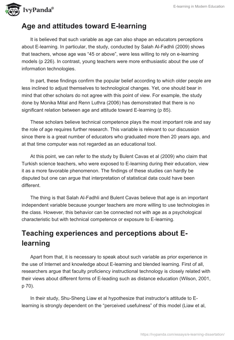 E-learning in Modern Education. Page 5