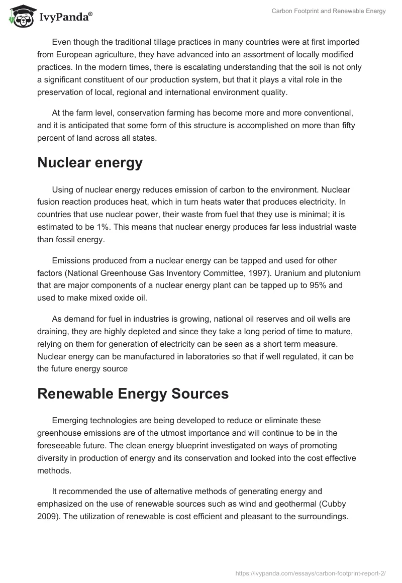 Carbon Footprint and Renewable Energy. Page 5