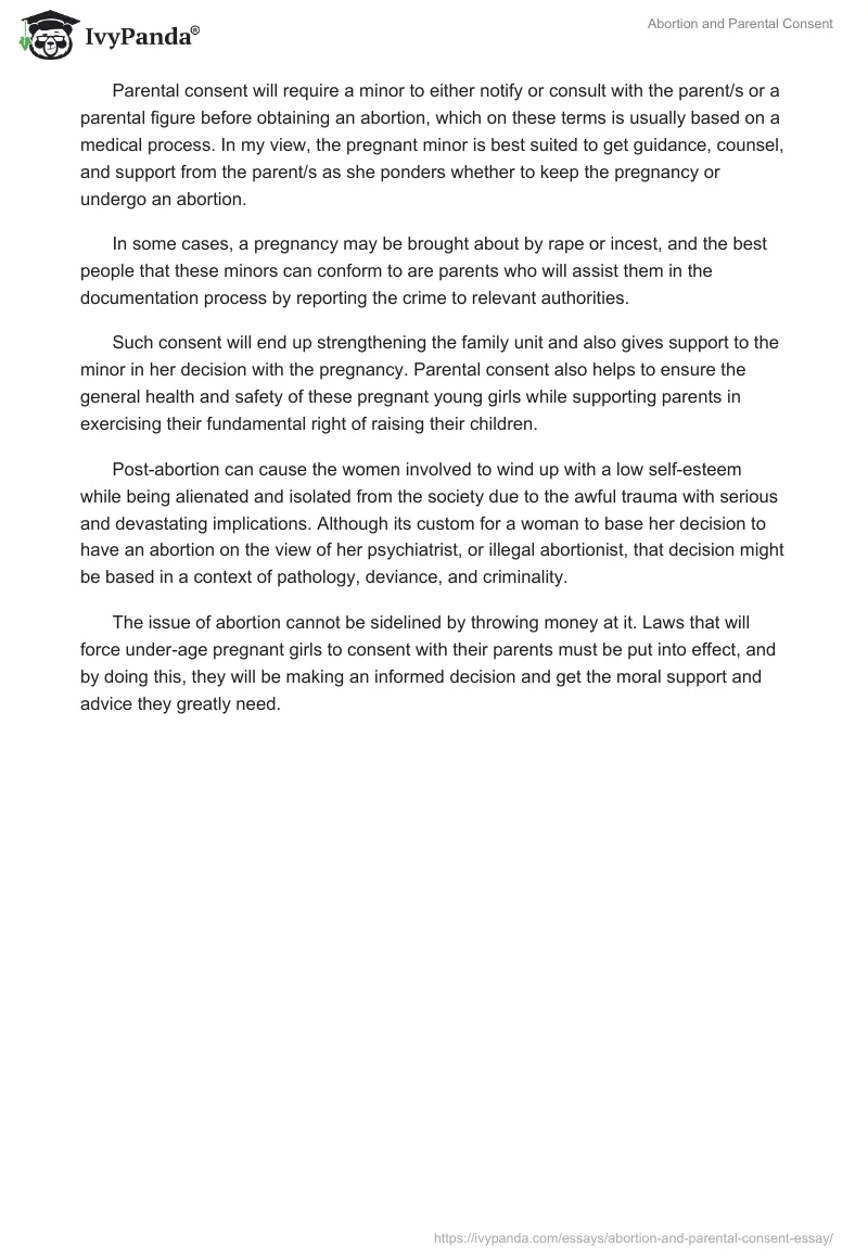 Abortion and Parental Consent. Page 2